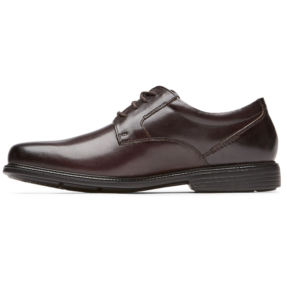 Rockport Oxfords Herr Mörkbruna - Charles Road Plain Toe - NVKBI7923
